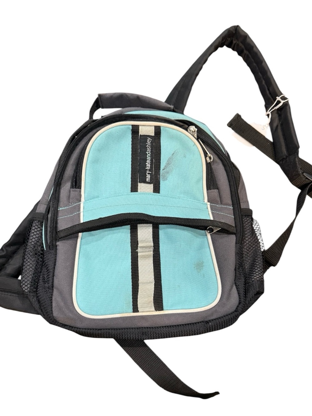 Mary Frances Teal and Gray Men's Backpack with Black Accents